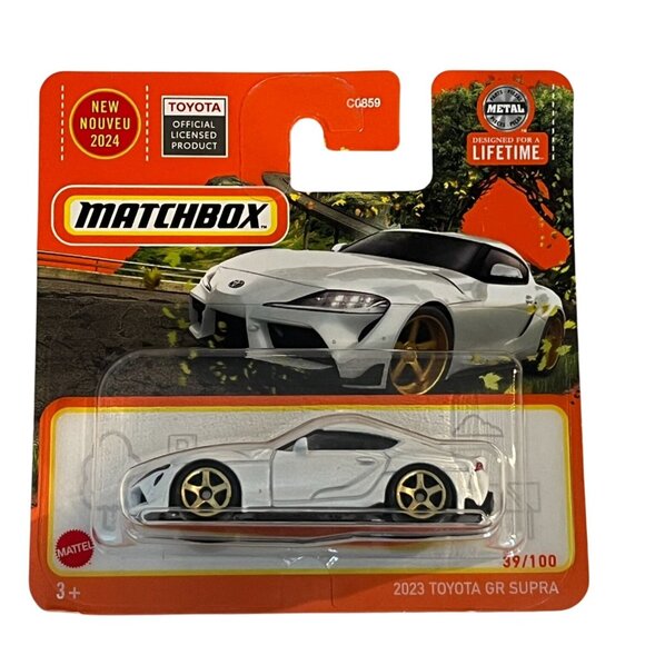 Matchbox 2023 Toyota GR Supra White Short Card 1:64 Diecast Collectible - Picture 1 of 6